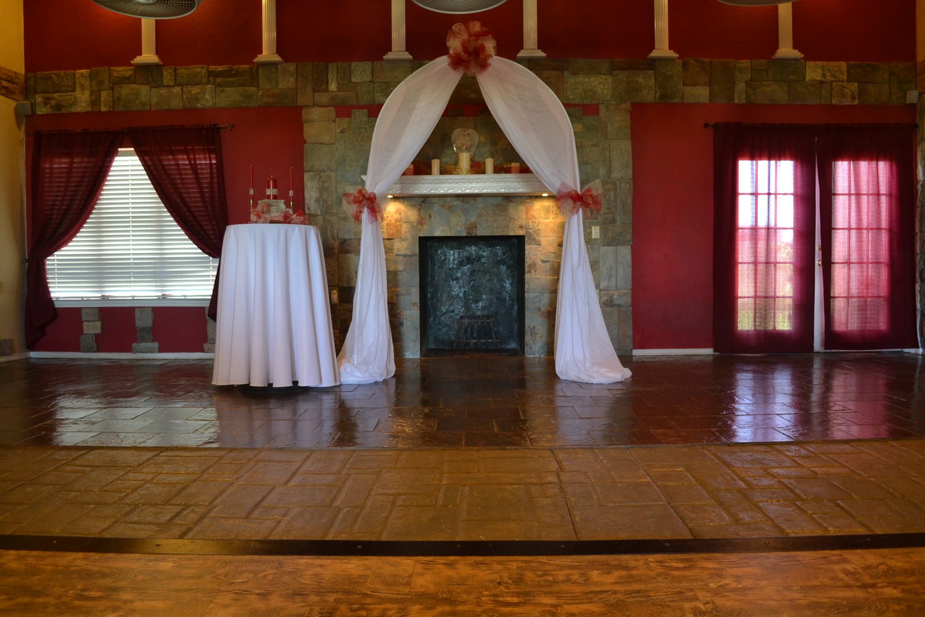 The Great Hall dressed for a wedding at Castle Event Center