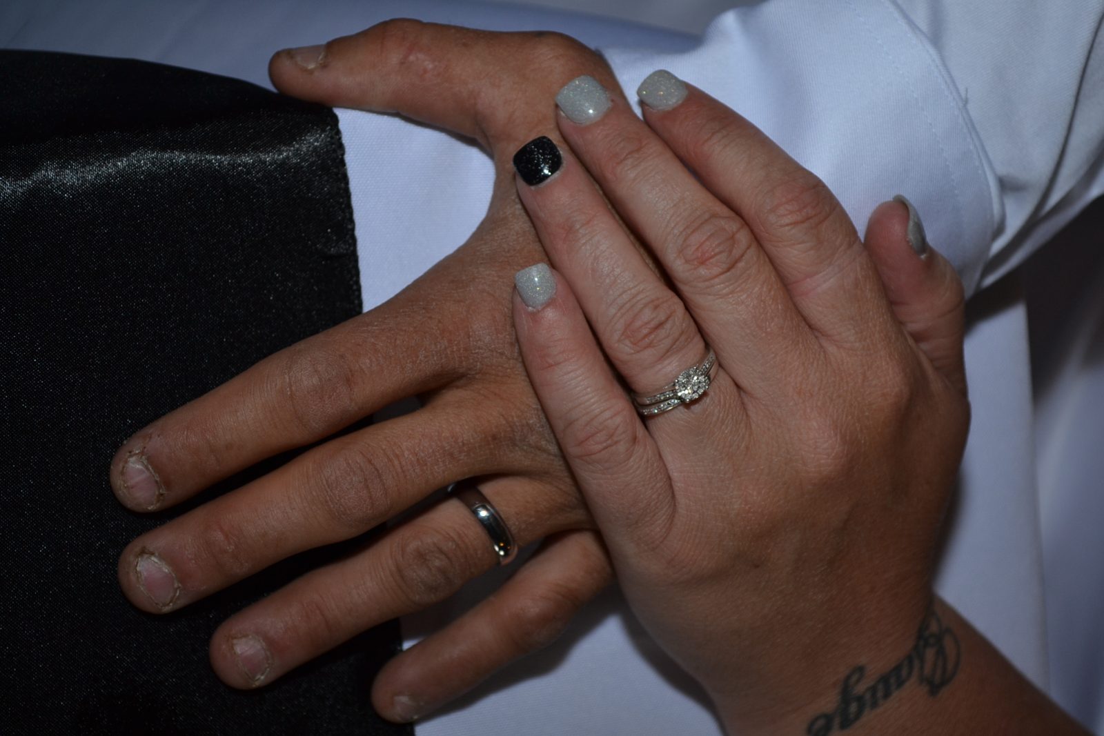 Wedding rings detail shot